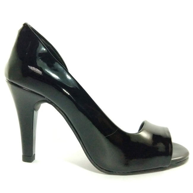 Feito Pra Você * Peep Toe 15613 em verniz Preto