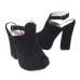 Meia Pata Ankle Boot 17623 em Camurça Preto