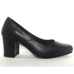 Feito Pra Você  *  Scarpin 19618 em couro cor Preto