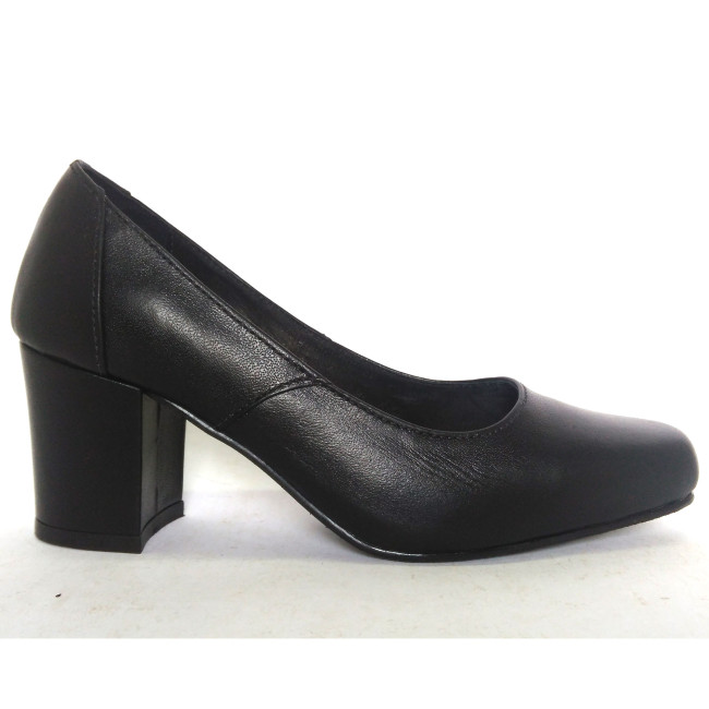 Feito Pra Você  *  Scarpin 19618 em couro cor Preto