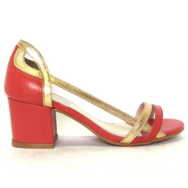 Feito pra Você * Peep Toe 5099 Vermelho e Dourado