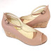 Anabela Peep Toe 22625 Bege