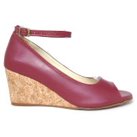 Anabela Peep Toe 22625 Tinto