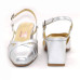 Slingback 21633 Couro Prata