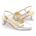 Slingback 21633 Couro Prata