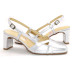 Slingback 21633 Couro Prata