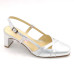 Slingback 21633 Couro Prata