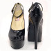 Meia Pata Scarpin Pump 23651 Verniz Preto