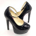 Meia Pata Scarpin Pump 23651 Verniz Preto