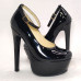 Meia Pata Scarpin Pump 23651 Verniz Preto