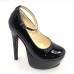 Meia Pata Scarpin Pump 23651 Verniz Preto