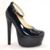 Meia Pata Scarpin Pump 23651 Verniz Preto