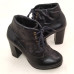 Outlet - Bota Meia Pata 23700 em Couro Preto
