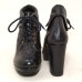 Outlet - Bota Meia Pata 23700 em Couro Preto