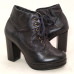 Outlet - Bota Meia Pata 23700 em Couro Preto