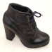 Outlet - Bota Meia Pata 23700 em Couro Preto