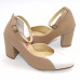 Sapato 23615 Nude e Off White