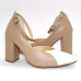 Sapato 23615 Nude e Off White