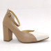 Sapato 23615 Nude e Off White