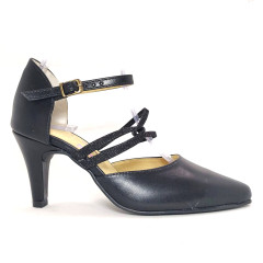 Sapato 23617 em couro Preto