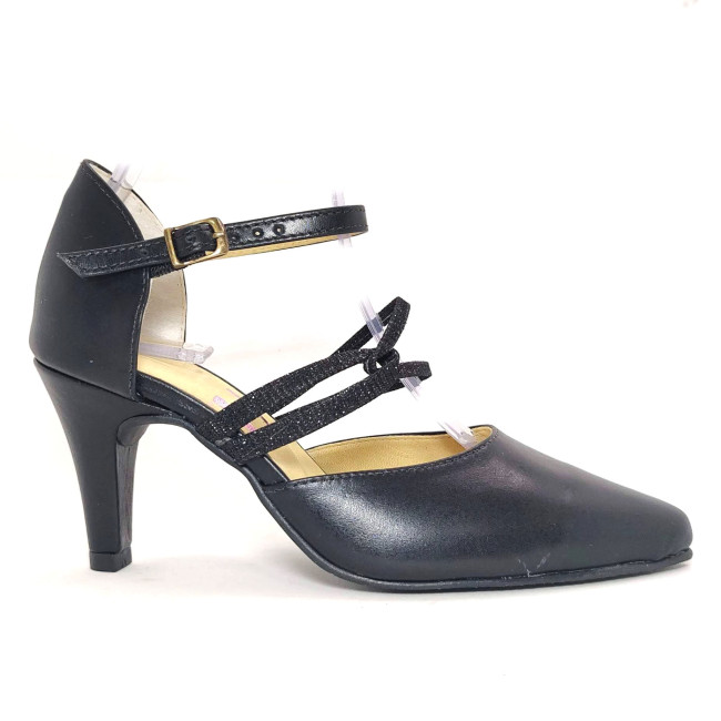 Sapato 23617 em couro Preto