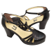 Sapato Meia Pata 24602 Couro Preto