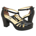 Sapato Meia Pata 24602 Couro Preto