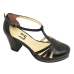 Sapato Meia Pata 24602 Couro Preto