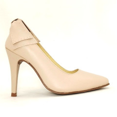 Scarpin 24608 em couro Nude