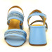 Sandalia 25619 Couro Azul