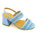 Sandalia 25619 Couro Azul