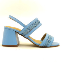 Sandalia 25619 Couro Azul