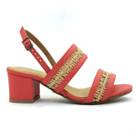 Sandalia 25620 Couro Coral