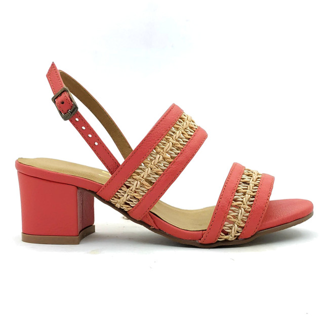 Sandalia 25620 Couro Coral