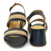 Sandalia 25620 Couro Preto