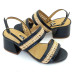 Sandalia 25620 Couro Preto