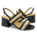 Sandalia 25620 Couro Preto
