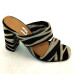 Tamanco Mule 25607 Pelo Tigre Manteiga
