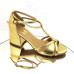Sandália 24609 Couro Metalizada Ouro